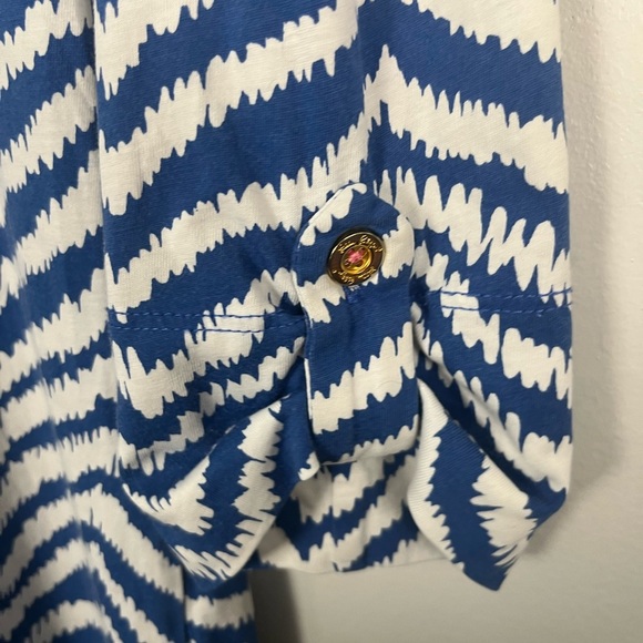Lilly Pulitzer Rossmore Midi T-Shirt Dress Blue Stripe Zebron, Size small - Picture 9 of 10